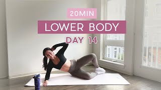 Day 14  1 Month Pilates Plan  20MIN Lower Body Sculpt  leg  booty burn [upl. by Amikehs]