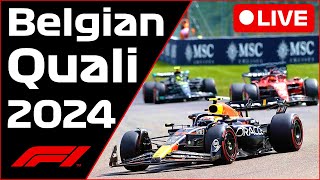 🔴F1 LIVE  Belgian Spa GP QUALI  HEAVY RAIN  Commentary  Live Timing [upl. by Eihtur]