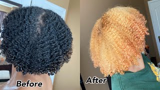 I BLEACHED MY NATURAL HAIR AT HOME  BRAD MONDO APPROVED👍🏽 [upl. by Elish]