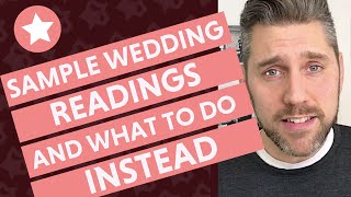 Sample Wedding Ceremony Readings And What To Do Instead [upl. by Goerke]