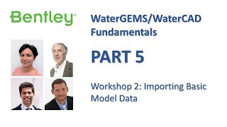 WaterGEMSWaterCAD Fundamentals Part 5 Workshop 2 Importing Basic Model Data [upl. by Reiko]