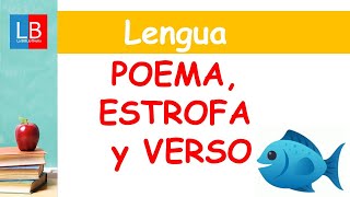 POEMA ESTROFA Y VERSO para niños ✔👩‍🏫 PRIMARIA [upl. by Honig]