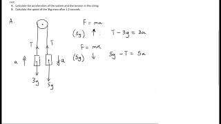 Pulleys 1 A Level Maths Mechanics [upl. by Mayer]