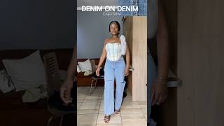 Denim on denim denimondenim denimstyle shein outfitideas outfitinspo [upl. by Burke]