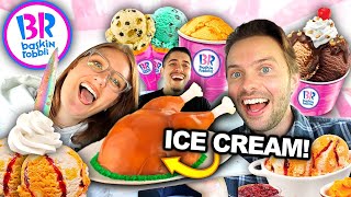 Tasting EVERYTHING on Baskin Robbins THANKSGIVING MENU [upl. by Arnaldo]