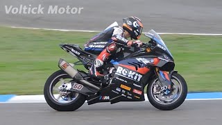 BMW M 1000 RR Pure Sound  Michael van der Mark Jerez WSBK 2023 [upl. by Ahseyi]