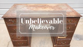 Trash To Treasure  Desk Makeover [upl. by Leeanne]