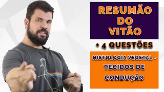 Resumão do Vitão  Botânica Histologia Vegetal  Tecidos de condução  4 Questões ENEM UFF [upl. by Aleydis]