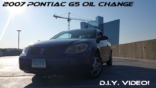 2007 PONTIAC G5 DIY OIL CHANGE [upl. by Andreas229]