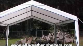 Outdoor garden party canopy installation  easy up assembly [upl. by Thorwald829]