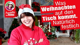 Der Tannenbaum ist geschmückt was fehlt ist die Weihnachtsdeko  Tischdeko für das Weihnachtsessen [upl. by Virgy]