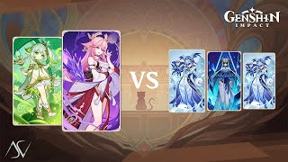 Yae Miko amp Nahida Quicken Deck  Fatui Cryo Cicin Mage Serious Showdown  Genshin Impact [upl. by Ailemor]