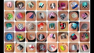 ♥ 45 Toe Nail Art Design Tutorials  Nail Art Compilation ♥ Дизайны Педикюра [upl. by Riki]