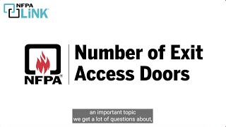 Number of Access Exit Doors Needed per NFPA 101 [upl. by Nylac]