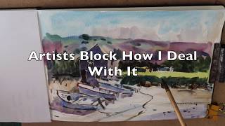 Artists Block How To Survive Mullion Cove Cornwall Sketch Book Demo [upl. by Anisamoht352]