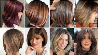 plus incredible Flattering layered short Bob haircuts and beautiful hairstyle for womens [upl. by Alue208]