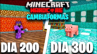 SOBREVIVÍ 300 DÍAS como CAMBIAFORMAS en MINECRAFT HARDCORE Esto es lo que pasó [upl. by Einnel]