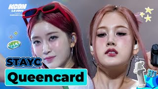 KCON LA 2024 STAYC 스테이씨  퀸카 Queencard 원곡GIDLE  Mnet 240815 방송 [upl. by Cello996]