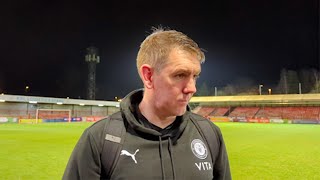 Dave Challinor PostMatch Interview  Crawley Town [upl. by Yenruoj]