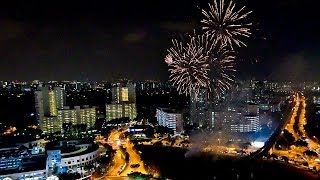 NDP 2019 at Heartlands Jurong  Mobile Column Carnival and Fireworks 4K [upl. by Waldron]