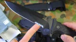 Gerber LHR Combat knife  desktop review alongside ESEE4 Kabar short and Cold Steel Recon Scout [upl. by Nyltyak590]