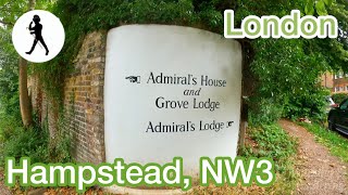 A delightful London walk past The Admirals House Hampstead NW3 [upl. by Oos]