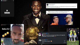 Famous footballers Reactions on Vinicius wouldnt be ballon dor winner [upl. by Triplett]