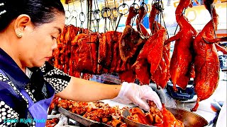 Cambodia Street Food  Fastest Seller Her Food So Yummy Roast Duck Braise Pork Mix Other Food [upl. by Yllatan674]