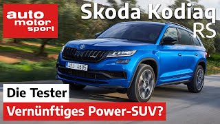 Skoda Kodiaq RS Das fast vernünftige PowerSUV  TestReview  auto motor und sport [upl. by Skolnik970]