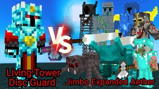 Living Tower Disc Guard VS Jimbo Expanded Aether  Minecraft Mob Battle [upl. by Martino]