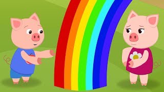 Baby Pig Search for Rainbow Funny Piggies Cartoon [upl. by Etnemelc]