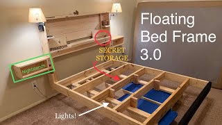 How I built a Floating Bed Frame for a full size mattress [upl. by Vannie655]