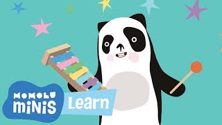 MOMOLU MINIS  How To Play the Xylophone 🎶 Learning for Kids [upl. by Ghassan]