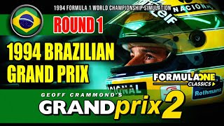 Grand Prix 2 Virtual Season  Round 01 1994 Brazilian Grand Prix [upl. by Tace617]