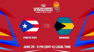 Puerto Rico v Bahamas  Full Basketball Game  Centrobasket U15 Womens Championship 2022 [upl. by Eisele681]