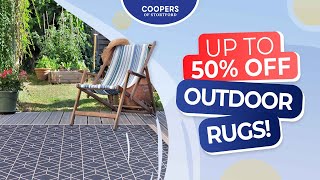 Coopers Up To 50 Off Outdoor Rugs 2023 [upl. by Aivataj817]