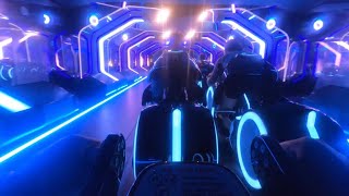 Tron LightcycleRun Roller Coaster Magic Kingdom WDW [upl. by Rohpotsirhc907]