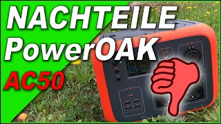 NACHTEILE PowerOak AC50 🔋 nach 6 Monaten Nutzung  meine LÖSUNGEN Test  Review  Power Station DE [upl. by Tippets213]