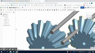 Bevel Gears Animation Onshape PLTW [upl. by Alby]