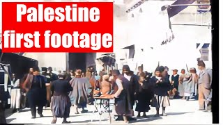 1080p 60fps Colorized Palestine 1896 First film footage 🇵🇸 [upl. by Ellenwad]