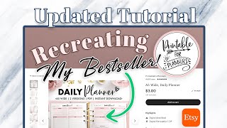 Updated Tutorial  Recreating PrintableForPlanners Bestseller Daily Planner on Planify Pro [upl. by Pressman664]