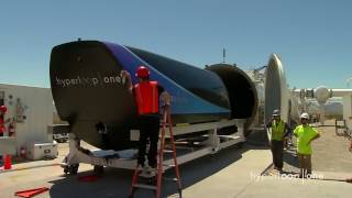 First Public Footage of Hyperloop Ones Pod Test  Inverse [upl. by Timmie]