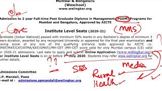 CET ILS Seats forms out for Welingkar ILS Admission Process Cutoffs [upl. by David501]