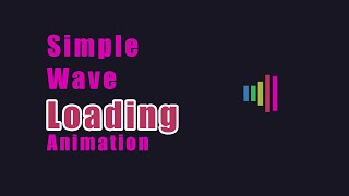 Simple Wave loading Animation HTML and CSS only [upl. by Eslek]