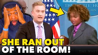 Karine Jean Pierre STORMS OUT After Peter Doocy CHECKS HER On FEMA Hurricane Relief [upl. by Ayt]