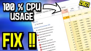 ➢Fix 100 CPU usage in windows 10  High CPU usage problem fix  stuck on 100 CPU usage [upl. by Tjader579]