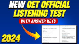 OET Official Listening Test 2024 With Answer Key For Doctors amp Nurses [upl. by Niar]