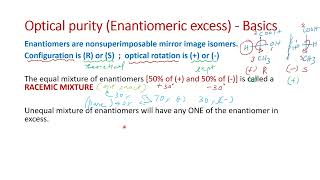 Stereochemistry Optical purity or enantiomeric excess simplified numerical [upl. by Anitsirc]