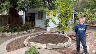 Designing a Raised Planter Bed over a Retaining Wall in my Zone 9 Garden [upl. by Loftis]