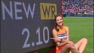 Yaroslava Mahuchikh Breaks High Jump World Record Paris 2024 [upl. by Nahshu165]